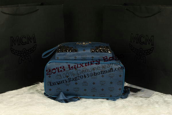 MCM Stark Backpack Jumbo in Calf Leather 8100 RoyalBlue MCM Stark Backpack Jumbo in Calf Leather 8100 RoyalBlue