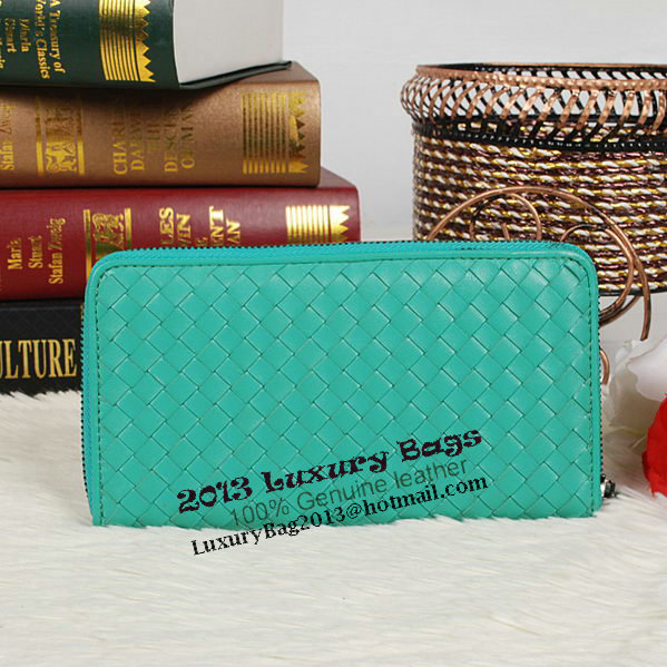 Bottega Veneta Intrecciato Nappa Zip Around Wallet BV20017 Green Bottega Veneta Intrecciato Nappa Zip Around Wallet BV20017 Green