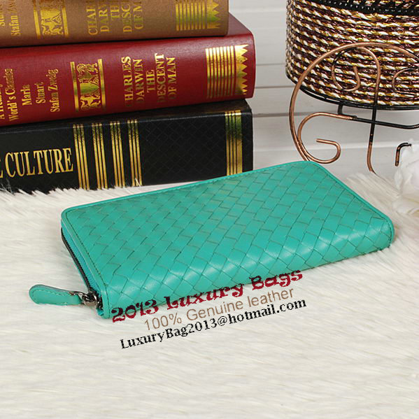 Bottega Veneta Intrecciato Nappa Zip Around Wallet BV20017 Green Bottega Veneta Intrecciato Nappa Zip Around Wallet BV20017 Green