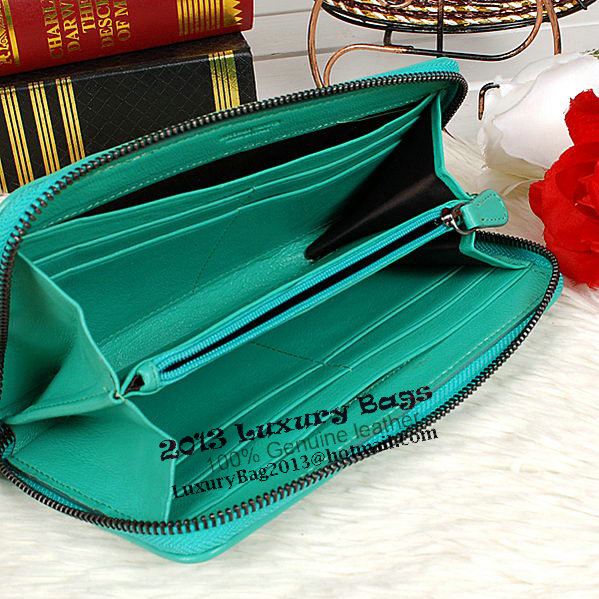 Bottega Veneta Intrecciato Nappa Zip Around Wallet BV20017 Green Bottega Veneta Intrecciato Nappa Zip Around Wallet BV20017 Green