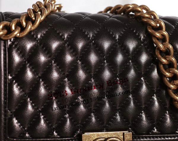 Chanel Boy Flap Shoulder Bag in Black Lambskin Leather A67086 Gold Chanel Boy Flap Shoulder Bag in Black Lambskin Leather A67086 Gold
