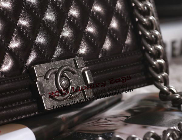 Chanel Boy Flap Shoulder Bag in Black Lambskin Leather A67086 Silver Chanel Boy Flap Shoulder Bag in Black Lambskin Leather A67086 Silver