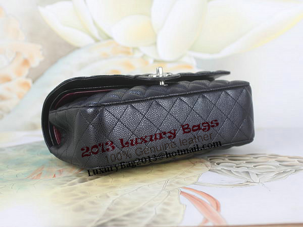 Chanel 2.55 Series Classic Flap Bag 1112 Black Original Cannage Pattern Leather Silver Chanel 2.55 Series Classic Flap Bag 1112 Black Original Cannage Pattern Leather Silver