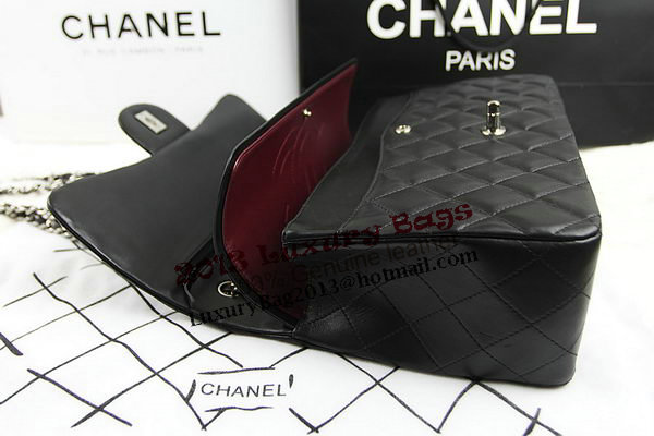 Chanel Classic Flap Bag 1113 Black Original Sheepskin Leather Silver Chanel Classic Flap Bag 1113 Black Original Sheepskin Leather Silver