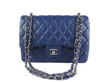 Chanel Classic Flap Bag 1113 RoyalBlue Original Sheepskin Leather Silver Chanel Classic Flap Bag 1113 RoyalBlue Original Sheepskin Leather Silver