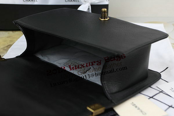 Chanel Boy Flap Shoulder Bag in Black Original Deerskin Leather A67025 Gold Chanel Boy Flap Shoulder Bag in Black Original Deerskin Leather A67025 Gold
