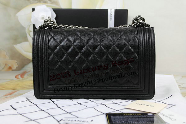 Chanel Boy Flap Shoulder Bag in Black Original Deerskin Leather A67025 Silver Chanel Boy Flap Shoulder Bag in Black Original Deerskin Leather A67025 Silver