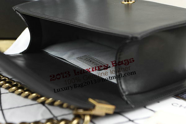 Chanel Boy Flap Shoulder Bag in Original Black Lambskin Leather A67025 Gold Chanel Boy Flap Shoulder Bag in Original Black Lambskin Leather A67025 Gold