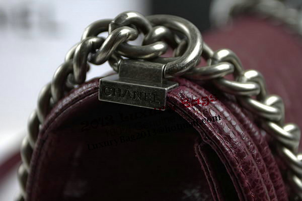Chanel Boy Flap Shoulder Bag in Original Glazed Crackled Leather A67025 Burgundy Chanel Boy Flap Shoulder Bag in Original Glazed Crackled Leather A67025 Burgundy