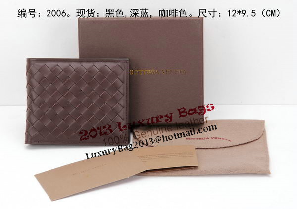 Bottega Veneta Intrecciato Nappa Wallet BV2006 Brown Bottega Veneta Intrecciato Nappa Wallet BV2006 Brown