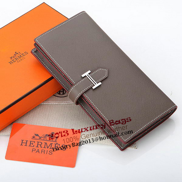Hermes Bearn Japonaise Bi-Fold Wallet Original Leather A208 Khaki Hermes Bearn Japonaise Bi-Fold Wallet Original Leather A208 Khaki