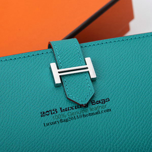 Hermes Bearn Japonaise Bi-Fold Wallet Original Leather A208 Light Green Hermes Bearn Japonaise Bi-Fold Wallet Original Leather A208 Light Green