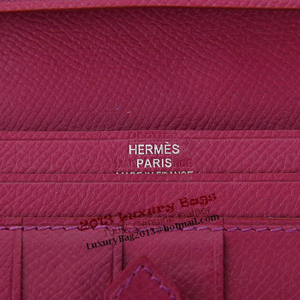 Hermes Bearn Japonaise Bi-Fold Wallet Original Leather A208 Purple Hermes Bearn Japonaise Bi-Fold Wallet Original Leather A208 Purple