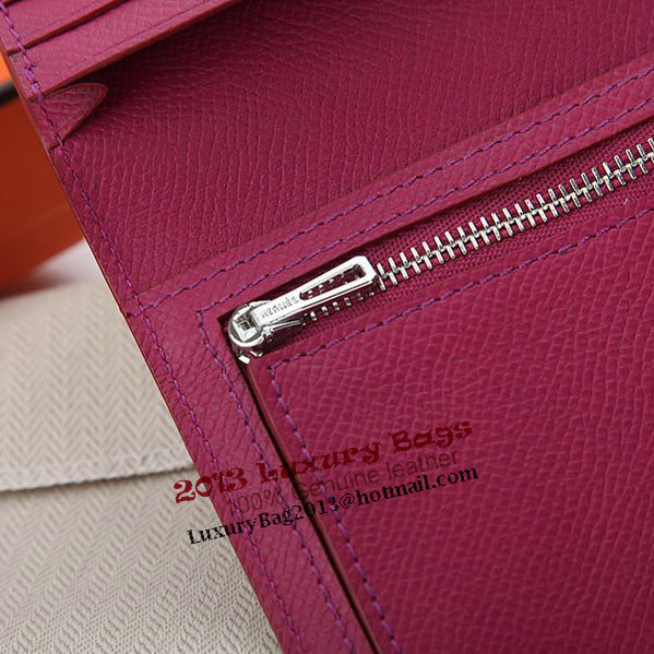 Hermes Bearn Japonaise Bi-Fold Wallet Original Leather A208 Purple Hermes Bearn Japonaise Bi-Fold Wallet Original Leather A208 Purple