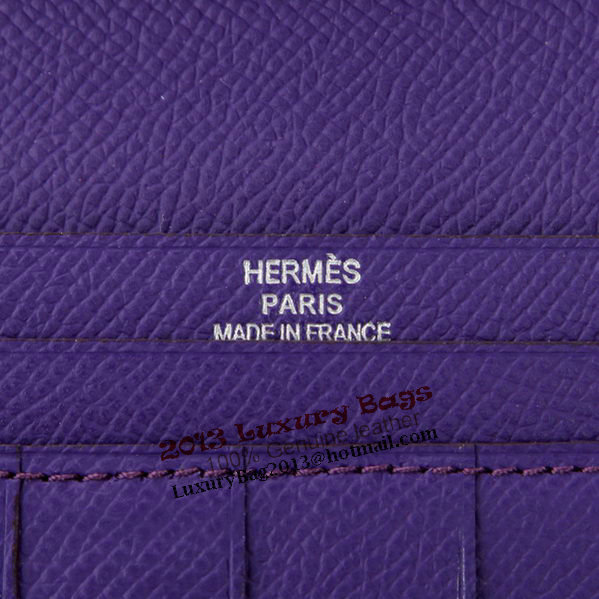 Hermes Bearn Japonaise Bi-Fold Wallet Original Leather A208 Violet Hermes Bearn Japonaise Bi-Fold Wallet Original Leather A208 Violet