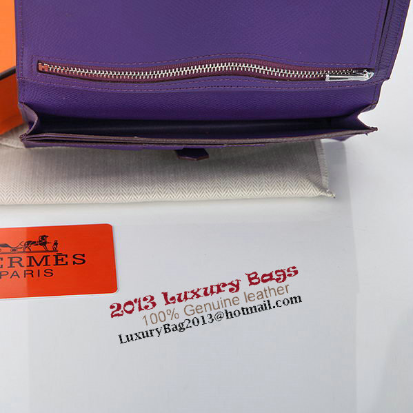 Hermes Bearn Japonaise Bi-Fold Wallet Original Leather A208 Violet Hermes Bearn Japonaise Bi-Fold Wallet Original Leather A208 Violet