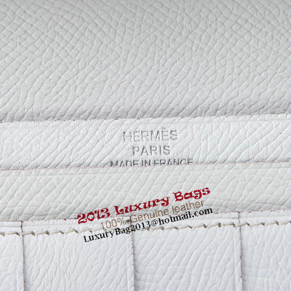 Hermes Bearn Japonaise Bi-Fold Wallet Original Leather A208 White Hermes Bearn Japonaise Bi-Fold Wallet Original Leather A208 White