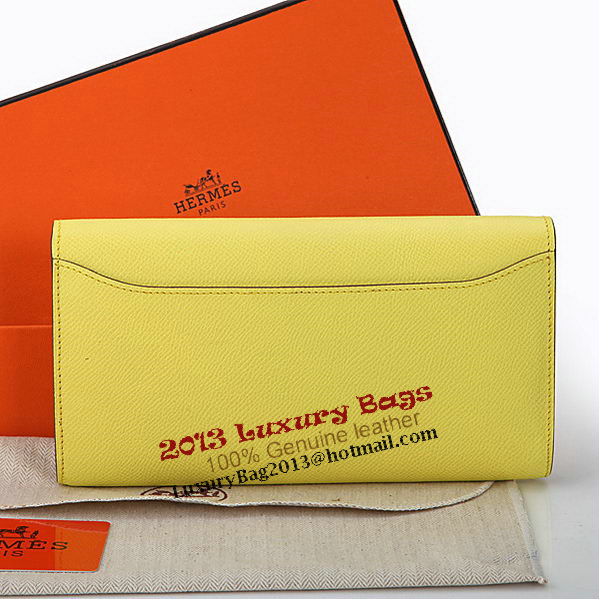 Hermes Constance Long Wallets Original Calfskin Leather A909 Lemon Hermes Constance Long Wallets Original Calfskin Leather A909 Lemon