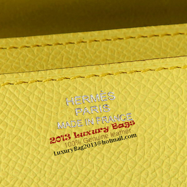 Hermes Constance Long Wallets Original Calfskin Leather A909 Lemon Hermes Constance Long Wallets Original Calfskin Leather A909 Lemon