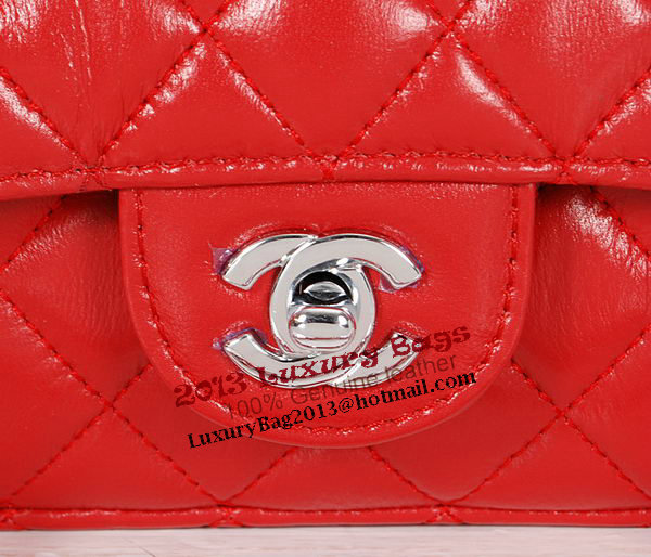 Chanel 2.55 Series Bag 1112 Red Sheepskin Leather Silver Chanel 2.55 Series Bag 1112 Red Sheepskin Leather Silver