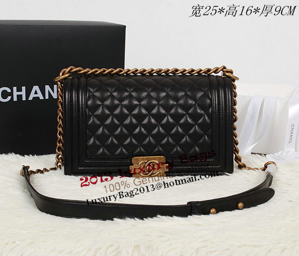 Boy Chanel A67086 Black Flap Shoulder Bag Original Calfskin Leather Boy Chanel A67086 Black Flap Shoulder Bag Original Calfskin Leather