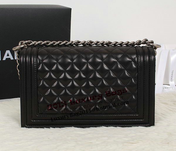 Boy Chanel A67086 Black Flap Shoulder Bag Original Calfskin Leather Boy Chanel A67086 Black Flap Shoulder Bag Original Calfskin Leather
