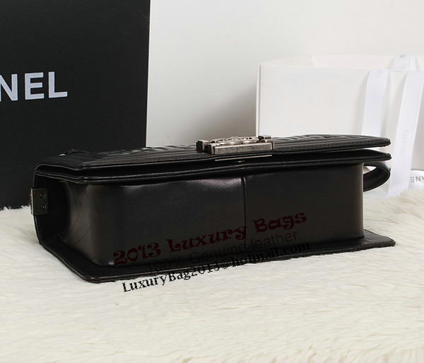 Boy Chanel A67086 Black Flap Shoulder Bag Original Calfskin Leather Boy Chanel A67086 Black Flap Shoulder Bag Original Calfskin Leather