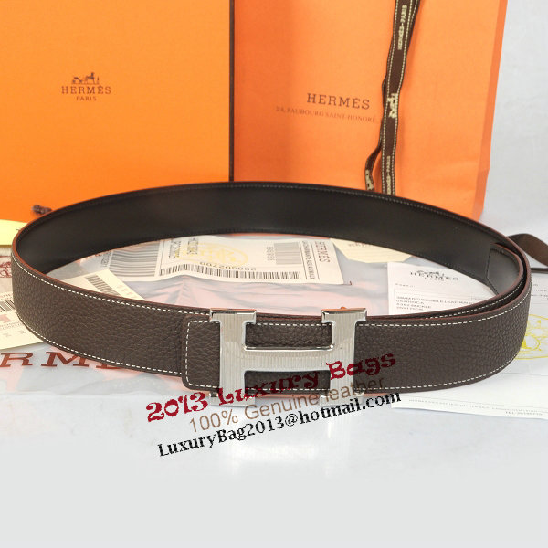 Hermes Imported Belt HR1002D Dark Brown