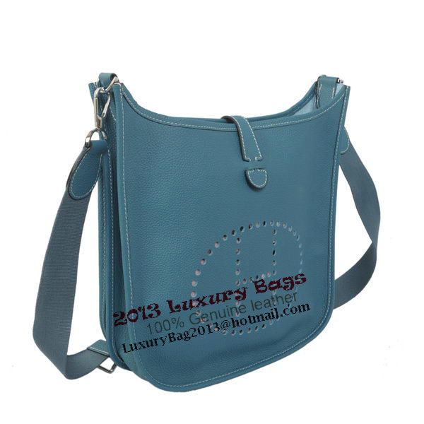 Hermes Evelyne Messenger Bag H1608 Light Blue Hermes Evelyne Messenger Bag H1608 Light Blue