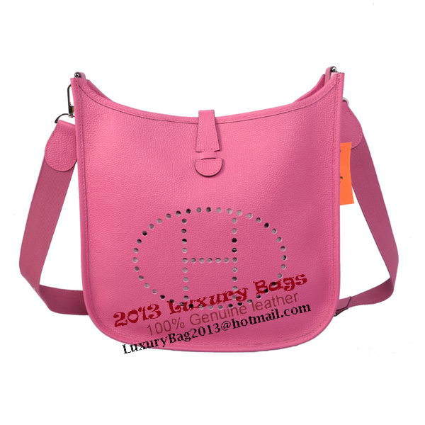 Hermes Evelyne Messenger Bag H1608 Rose Hermes Evelyne Messenger Bag H1608 Rose