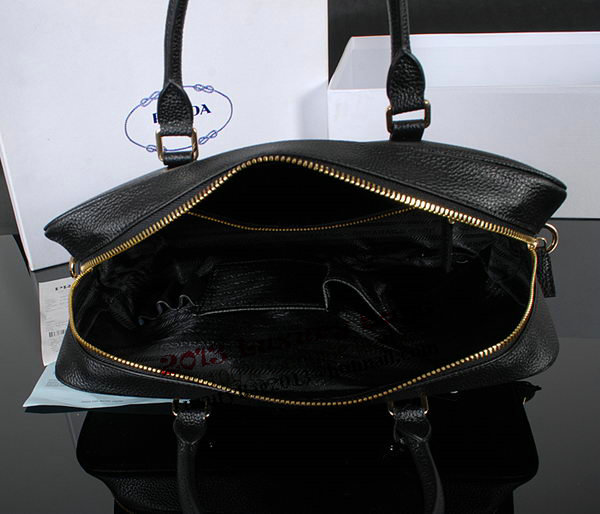 Prada Grainy Calf Leather Briefcase 80661 Black Prada Grainy Calf Leather Briefcase 80661 Black