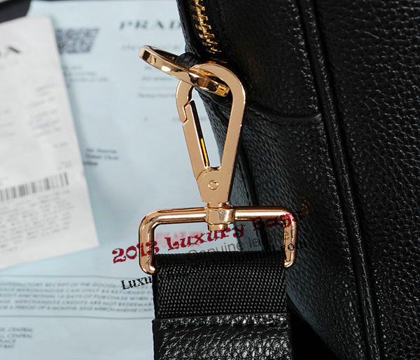 Prada Grainy Calf Leather Briefcase 80661 Black Prada Grainy Calf Leather Briefcase 80661 Black