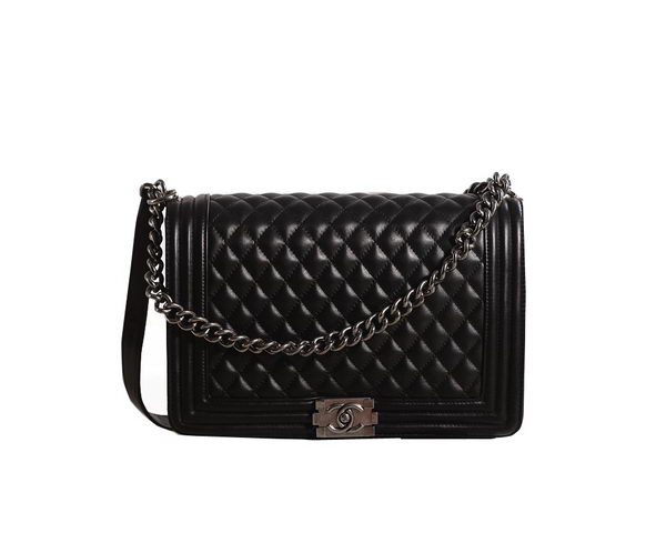 Chanel Boy Flap Shoulder Bag in Original Leather A67087 Black