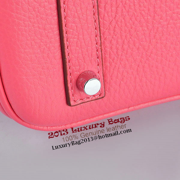 Hermes Birkin 30CM Tote Bags Pink Clemence Leather Silver Hermes Birkin 30CM Tote Bags Pink Clemence Leather Silver