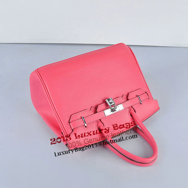 Hermes Birkin 30CM Tote Bags Pink Clemence Leather Silver Hermes Birkin 30CM Tote Bags Pink Clemence Leather Silver