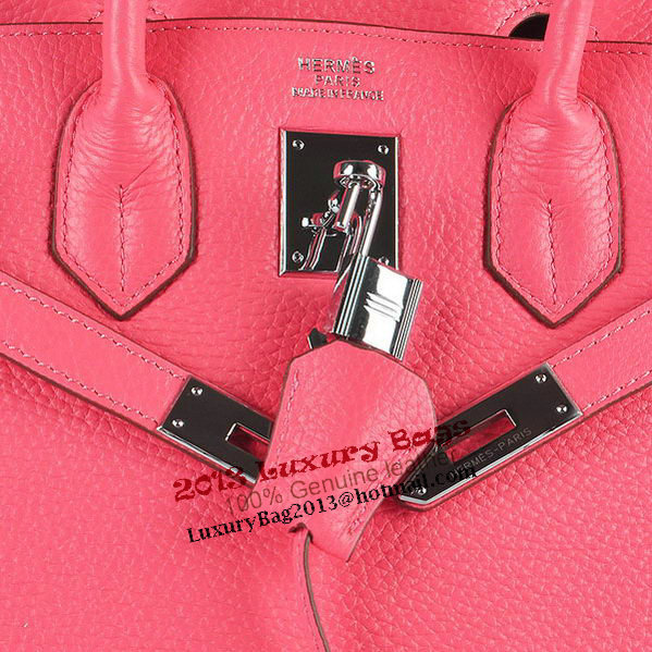 Hermes Birkin 30CM Tote Bags Pink Clemence Leather Silver Hermes Birkin 30CM Tote Bags Pink Clemence Leather Silver