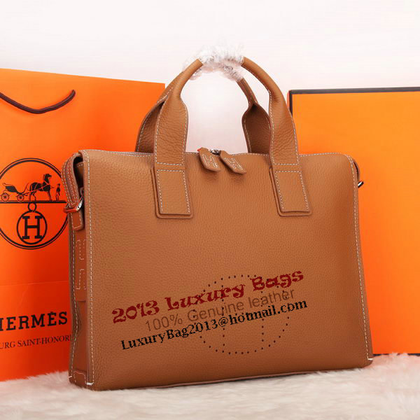 Hermes Mens Briefcase Original Calf Leather H86683 Wheat Hermes Mens Briefcase Original Calf Leather H86683 Wheat