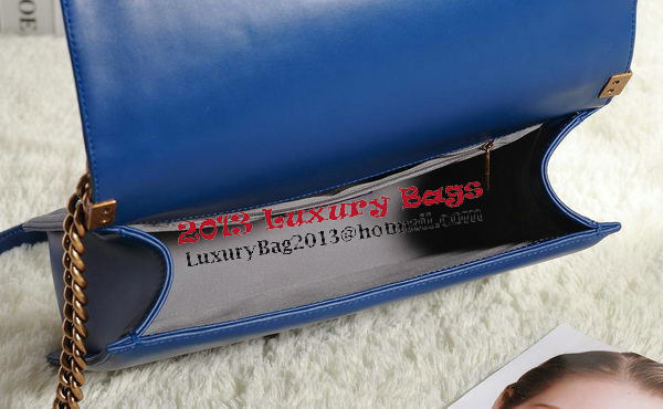 Chanel Boy Flap Shoulder Bag in RoyalBlue Original Leather Gold Chanel Boy Flap Shoulder Bag in RoyalBlue Original Leather Gold