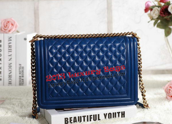 Chanel Boy Flap Shoulder Bag in RoyalBlue Original Leather Gold Chanel Boy Flap Shoulder Bag in RoyalBlue Original Leather Gold