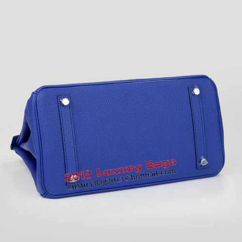 Hermes Birkin 30CM Tote Bag Blue Original Leather H30 Silver Hermes Birkin 30CM Tote Bag Blue Original Leather H30 Silver