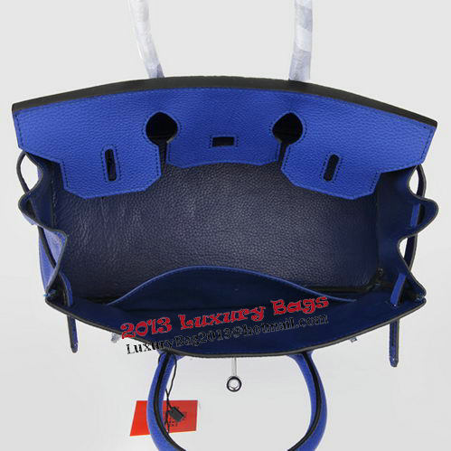 Hermes Birkin 30CM Tote Bag Blue Original Leather H30 Silver Hermes Birkin 30CM Tote Bag Blue Original Leather H30 Silver