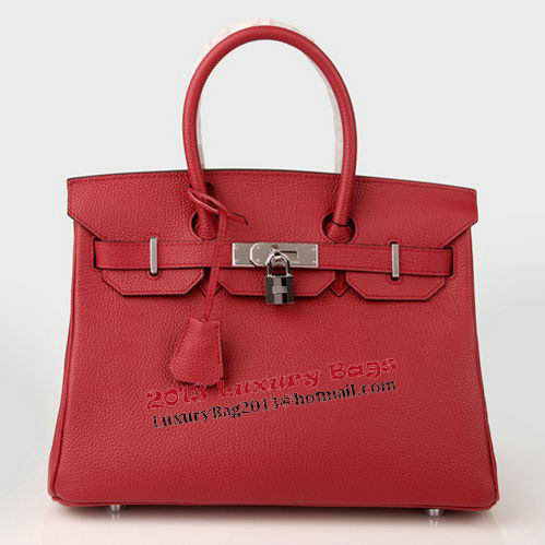 Hermes Birkin 30CM Tote Bag Burgundy Original Leather H30 Silver Hermes Birkin 30CM Tote Bag Burgundy Original Leather H30 Silver