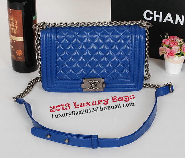 Boy Chanel Flap Shoulder Bag Original Sheepskin Leather A67086 Blue Boy Chanel Flap Shoulder Bag Original Sheepskin Leather A67086 Blue