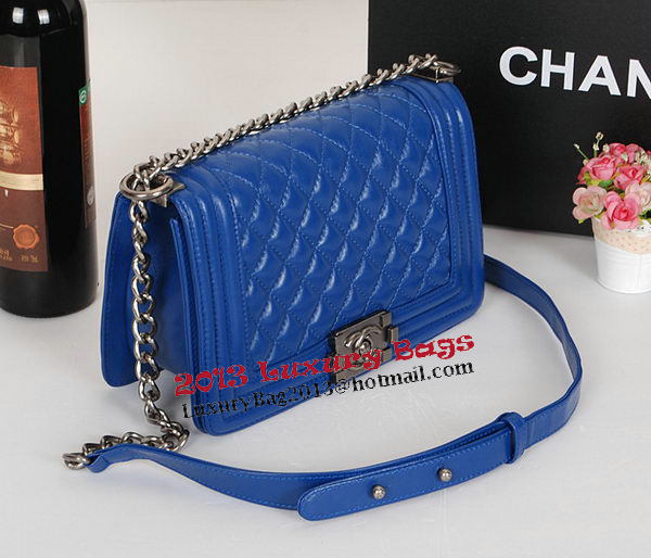 Boy Chanel Flap Shoulder Bag Original Sheepskin Leather A67086 Blue Boy Chanel Flap Shoulder Bag Original Sheepskin Leather A67086 Blue