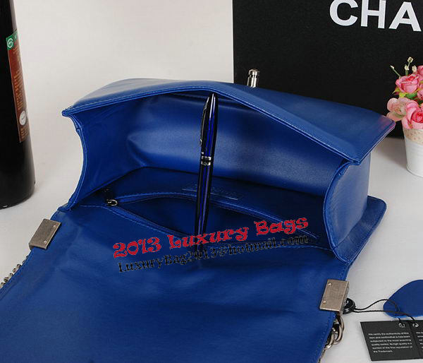 Boy Chanel Flap Shoulder Bag Original Sheepskin Leather A67086 Blue Boy Chanel Flap Shoulder Bag Original Sheepskin Leather A67086 Blue