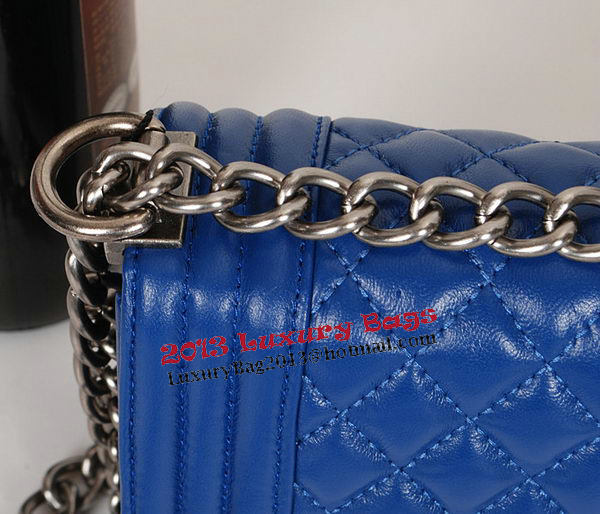 Boy Chanel Flap Shoulder Bag Original Sheepskin Leather A67086 Blue Boy Chanel Flap Shoulder Bag Original Sheepskin Leather A67086 Blue