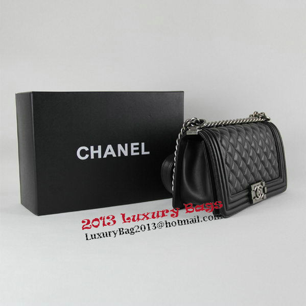 Chanel Boy 2014 Flap Shoulder Bag in Original Sheepskin A67086 Black Chanel Boy 2014 Flap Shoulder Bag in Original Sheepskin A67086 Black