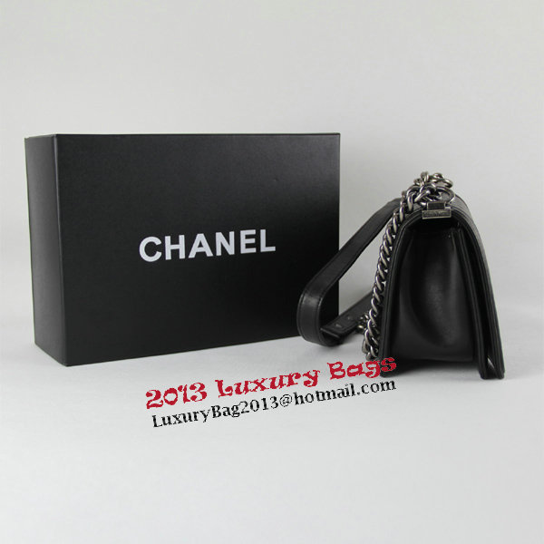Chanel Boy 2014 Flap Shoulder Bag in Original Sheepskin A67086 Black Chanel Boy 2014 Flap Shoulder Bag in Original Sheepskin A67086 Black