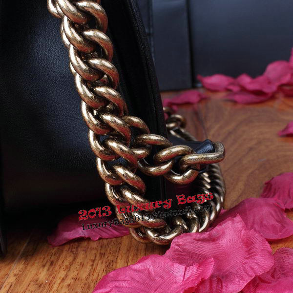 Boy Chanel Flap Shoulder Bag Black Original Leather A67086 Bronze Boy Chanel Flap Shoulder Bag Black Original Leather A67086 Bronze