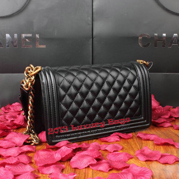Boy Chanel Flap Shoulder Bag Black Original Leather A67086 Bronze Boy Chanel Flap Shoulder Bag Black Original Leather A67086 Bronze